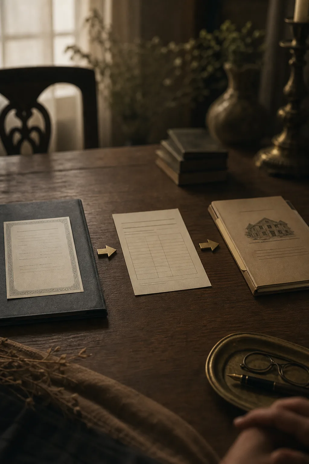 A family inheritance file in Egypt arranged in stages from declaration to asset records
